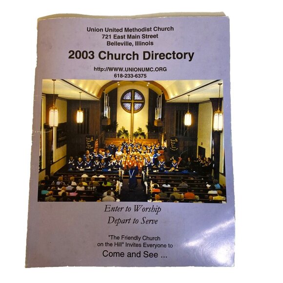 Union United Methodist Church 2003 Directory Book Belleville Illinois 16 Pages - Picture 1 of 5